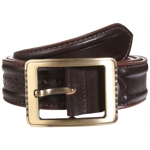 LEATHER GENTS BELT BHGB102-BR
