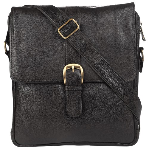 GENUINE LEATHER SLING BAG NDSB105-BK