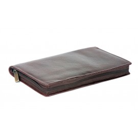 LEATHER PASSPORT HOLDER NDPH102-BR