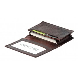 GENUINE LEATHER CREDIT DEBIT VISITING / BUSINESS CARD HOLDER NDCH101-BR