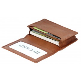 GENUINE LEATHER CREDIT DEBIT VISITING / BUSINESS CARD HOLDER NDCH101-TN